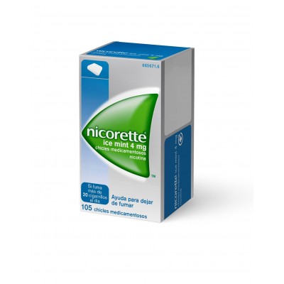 NICORETTE ICE MINT 4 MG 105 CHICLES MEDICAMENTOS