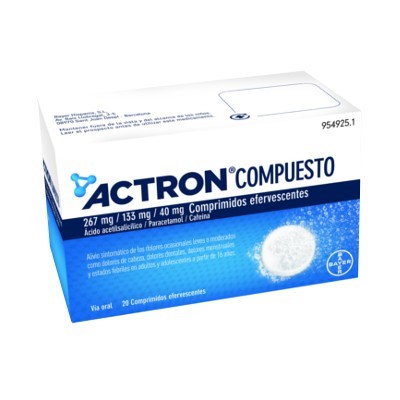 ACTRON COMPUESTO 267 mg/133 mg/40 mg 20 COMPRIMI