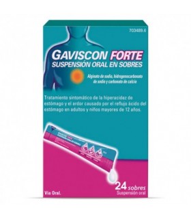 GAVISCON FORTE 24 SOBRES SUSPENSION ORAL 10 ml