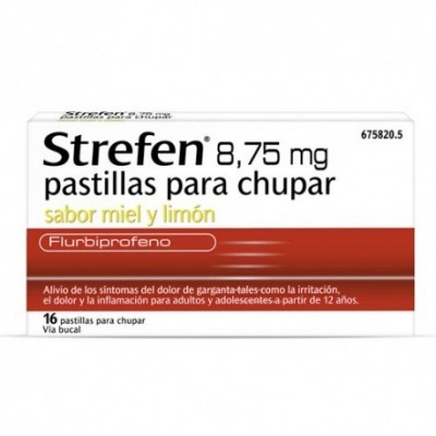 STREFEN 8,75 mg 16 PASTILLAS PARA CHUPAR (SABOR