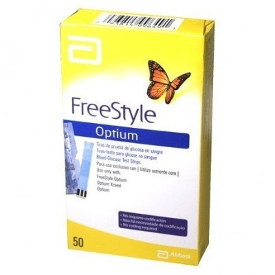 FREESTYLE OPTIUM PLUS 50 U TIRAS GLUCOSA
