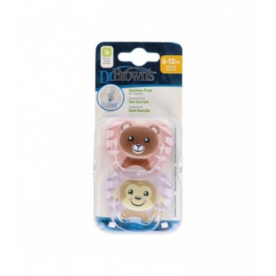 DR BROWNS CHUPETE PREVENT ANIMALES T2 ROSA