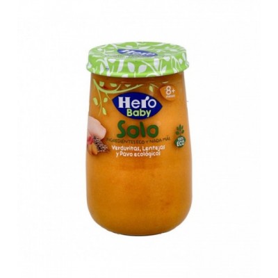 HERO BABY SOLO VERDURITAS LENTEJAS Y PAVO 190 G