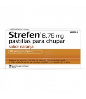 STREFEN 8,75 mg 16 PASTILLAS PARA CHUPAR (SABOR