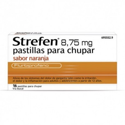 STREFEN 8,75 mg 16 PASTILLAS PARA CHUPAR (SABOR