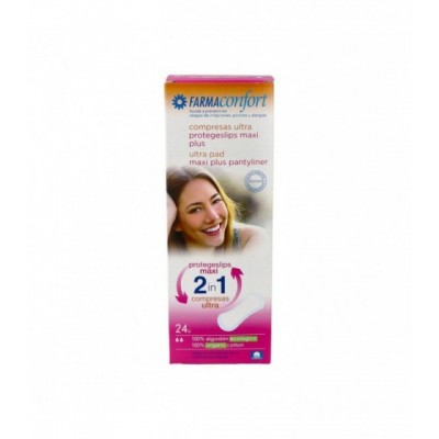 FARMACONFORT 2 EN 1 PROTEGE SLIP MAXI 24 U