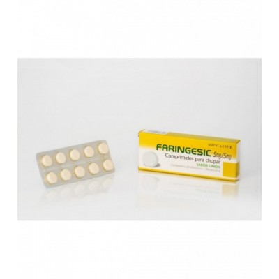 FARINGESIC 5 MG/5 MG 20 COMPRIMIDOS PARA CHUPAR