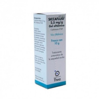 SICCAFLUID 2,5 MG/G GEL OFTALMICO 1 TUBO 10 G