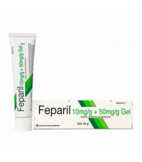 FEPARIL 10 MG/G + 50 MG/G GEL CUTANEO 1 TUBO 40
