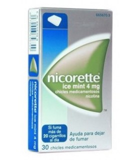 NICORETTE ICE MINT 2 mg 30 CHICLES MEDICAMENTOSO