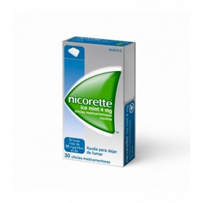 NICORETTE ICE MINT 4 mg 30 CHICLES MEDICAMENTOSO