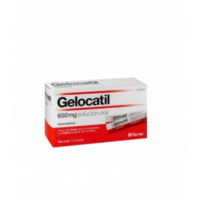 GELOCATIL 650 MG 12 SOBRES SOLUCION ORAL