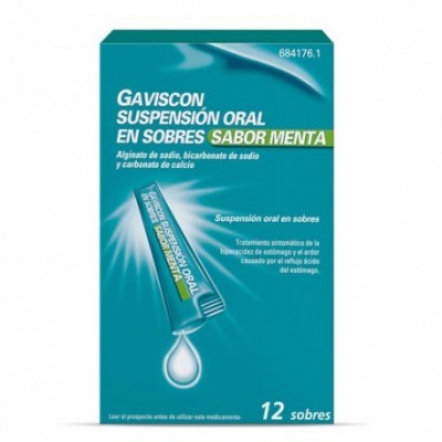 GAVISCON 12 SOBRES SUSPENSION ORAL 10 ml (SABOR