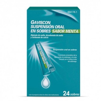 GAVISCON 24 SOBRES SUSPENSION ORAL 10 ml (SABOR