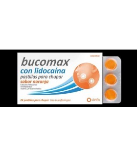 BUCOMAX CON LIDOCAINA 24 PASTILLAS PARA CHUPAR (
