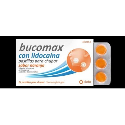 BUCOMAX CON LIDOCAINA 24 PASTILLAS PARA CHUPAR (