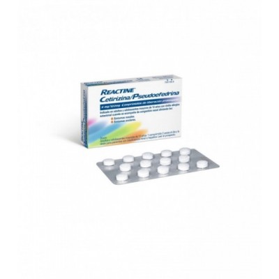 REACTINE CETIRIZINA/PSEUDOEFEDRINA 5 mg/120 mg 1