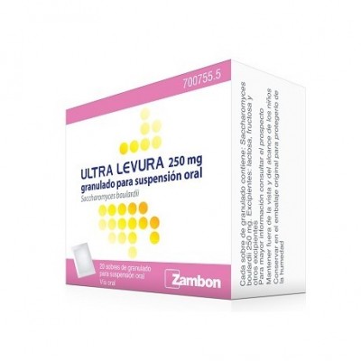 ULTRA-LEVURA 250 mg 20 SOBRES POLVO PARA SUSPENS