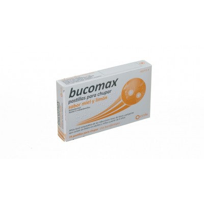 BUCOMAX 24 PASTILLAS PARA CHUPAR (SABOR MIEL Y L