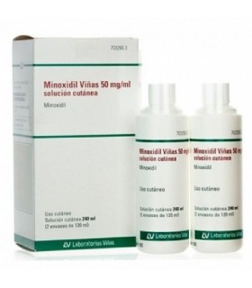 MINOXIDIL VIÑAS 50 mg/ml SOLUCION CUTANEA 2 FRAS