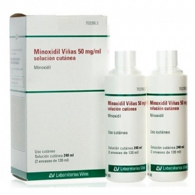 MINOXIDIL VIÑAS 50 mg/ml SOLUCION CUTANEA 2 FRAS