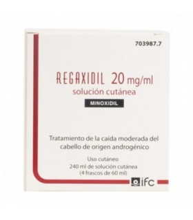 REGAXIDIL 20 mg/ml SOLUCION CUTANEA 4 FRASCOS 60