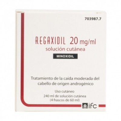 REGAXIDIL 20 mg/ml SOLUCION CUTANEA 4 FRASCOS 60