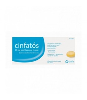 CINFATOS ANTITUSIVO 10 mg 20 PASTILLAS PARA CHUP