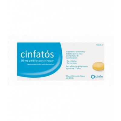 CINFATOS ANTITUSIVO 10 mg 20 PASTILLAS PARA CHUP