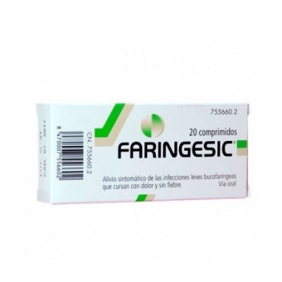 FARINGESIC 5 mg/5 mg 20 COMPRIMIDOS PARA CHUPAR