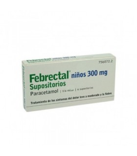 FEBRECTAL NIÑOS 300 mg 6 SUPOSITORIOS