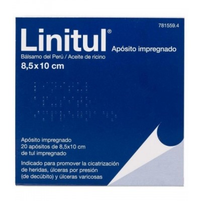 LINITUL CICATRIZANTE 20 APOSITOS IMPREGNADOS 8,5