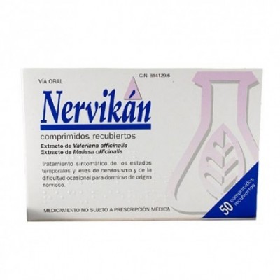 NERVIKAN 160 mg/80 mg 50 COMPRIMIDOS RECUBIERTOS