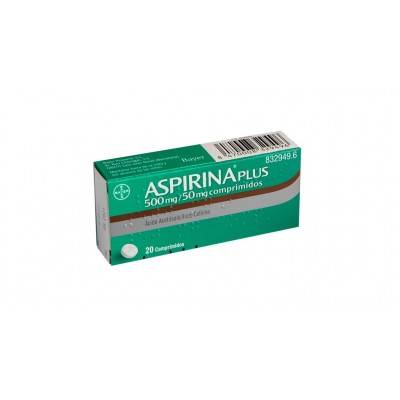ASPIRINA PLUS 500 mg/50 mg 20 COMPRIMIDOS