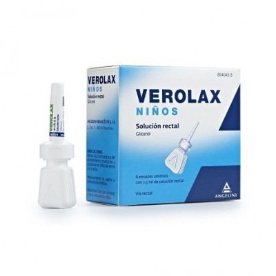 VEROLAX NIÑOS 1,8 ml SOLUCION RECTAL 6 ENEMAS 2,