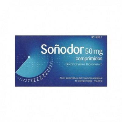 SOÑODOR DIFENHIDRAMINA 50 mg 16 COMPRIMIDOS