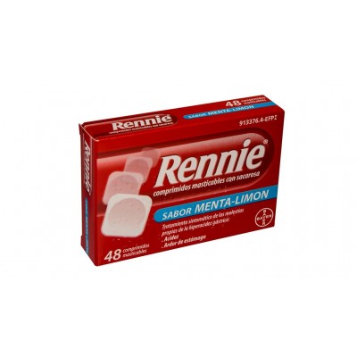 RENNIE 680 mg/80 mg 48 COMPRIMIDOS MASTICABLES (