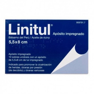 LINITUL CICATRIZANTE 10 APOSITOS IMPREGNADOS 5,5