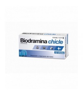 BIODRAMINA 20 mg 12 CHICLES MEDICAMENTOSOS