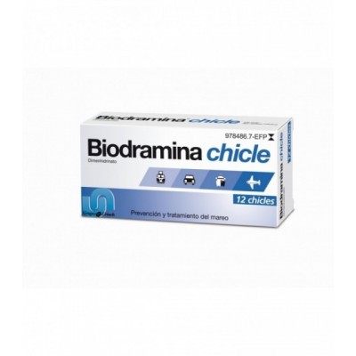 BIODRAMINA 20 mg 12 CHICLES MEDICAMENTOSOS