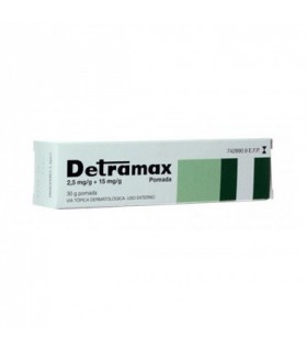 DETRAMAX 2,5 mg/g + 15 mg/g POMADA 1 TUBO 30 g
