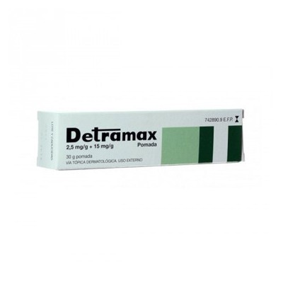 DETRAMAX 2,5 mg/g + 15 mg/g POMADA 1 TUBO 30 g