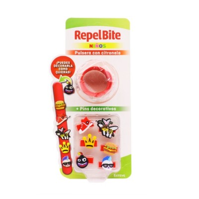 REPEL BITE NIÑOS PULSERA CITRONELA ROJO