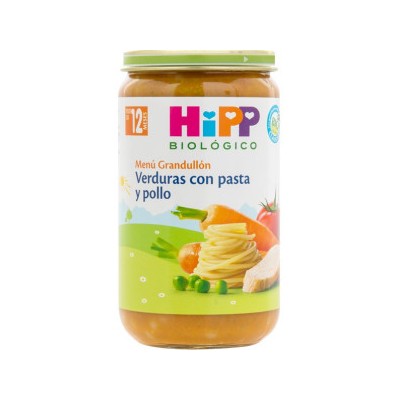 HIPP VERDURA PASTA Y POLLO 250 GR 12 M+.