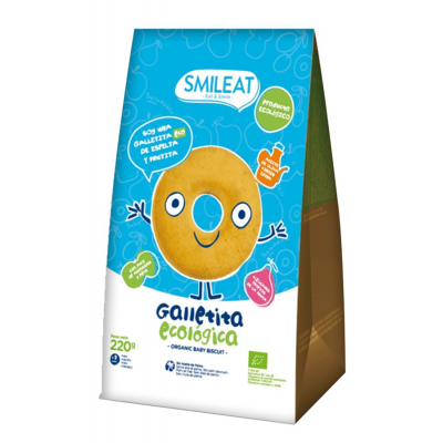 SMILEAT GALLETAS ESPELTA MANZANA 220 G