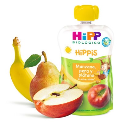 HIPP POUCH MANZANA PERA PLATANO 100GR