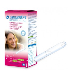 FARMACONFORT TAMPON MINI 18 U 100% ALGODON