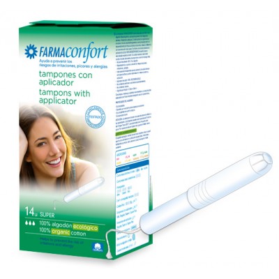 FARMACONFORT TAMPON SUPER 14 U 100% ALGODON