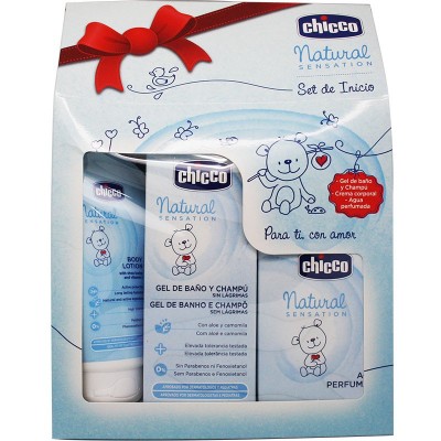 CHICCO SET INICIO GEL BAÑO+CREMA CORPORAL+AGUA P