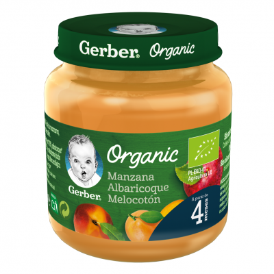 GERBER MANZANA MELOCOTON ALBARICOQUE 125 G
